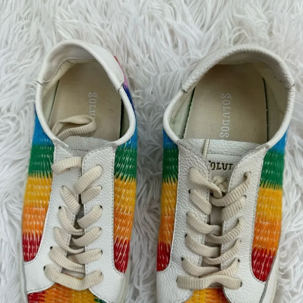 Soludos Ibiza Rainbow Leather Sneakers - Picture 4 of 10
